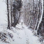 Chemin de Vorget, averse de neige